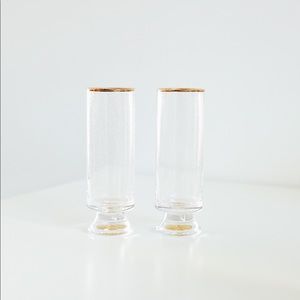 Anthropologie Gold Glasses Set